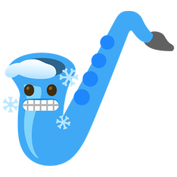 cold face and saxophone