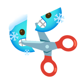 cold face and scissors