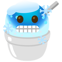 cold face and shaved ice