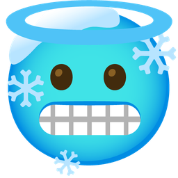 Cold face and Smiling face with halo