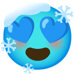 Cold face and Smiling face with heart-eyes