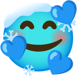 Cold face and Smiling face with hearts