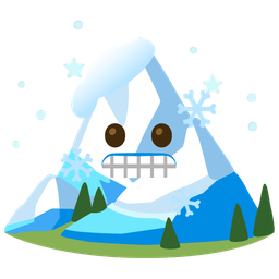 cold face and snow-capped mountain