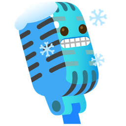 cold face and studio microphone