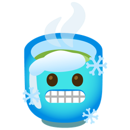 cold face and teacup without handle