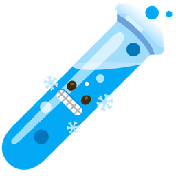 cold face and test tube