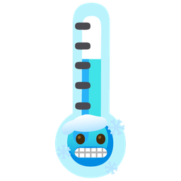cold face and thermometer