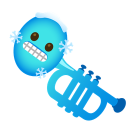 cold face and trumpet