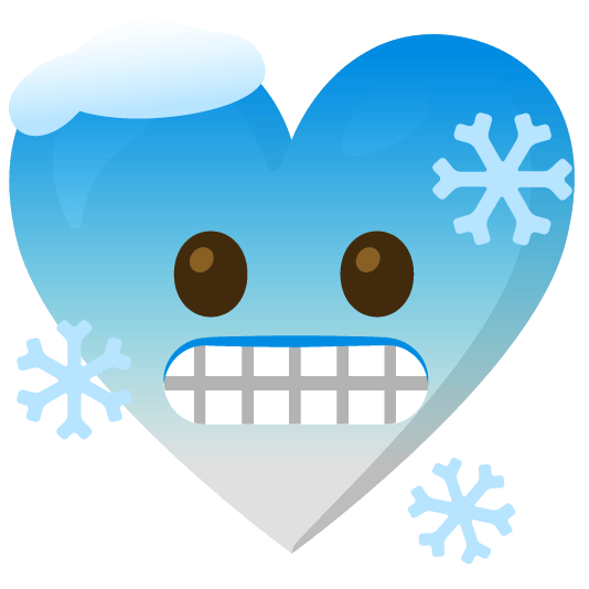 Cold face and White heart