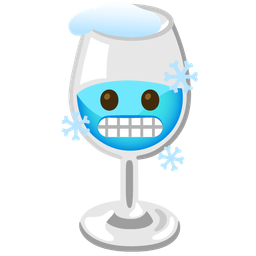 cold face and wine glass