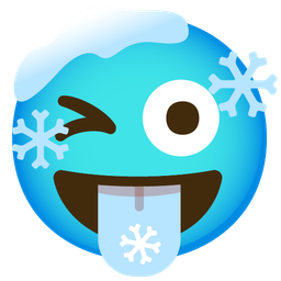 Cold face and Winking face with tongue