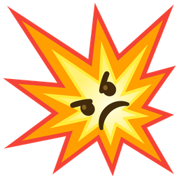 collision and angry face