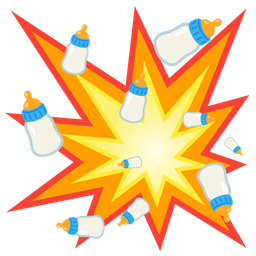 collision and baby bottle