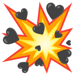 collision and black heart