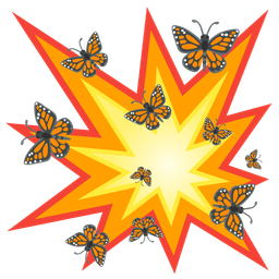 collision and butterfly