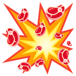 collision and cut of meat