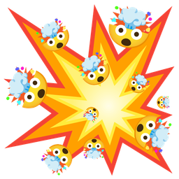 collision and exploding head