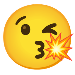 Collision and Face blowing a kiss