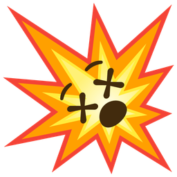 collision and face with crossed-out eyes