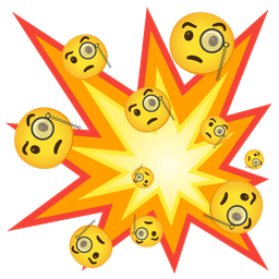 collision and face with monocle