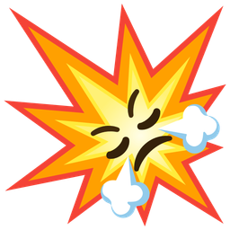 collision and face with steam from nose