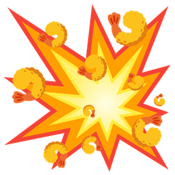 collision and fried shrimp