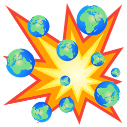 collision and globe showing Europe-Africa