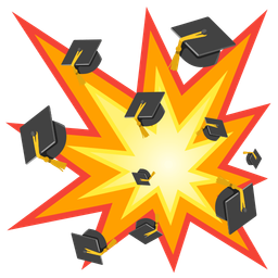 collision and graduation cap