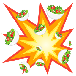 collision and green salad