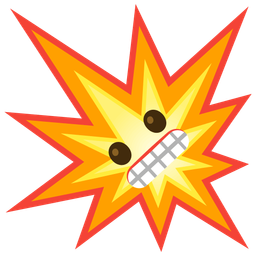 collision and grimacing face