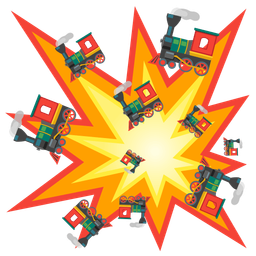 collision and locomotive