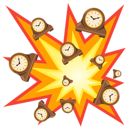 collision and mantelpiece clock