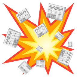 collision and newspaper