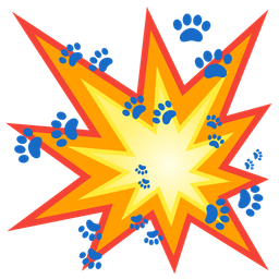 collision and paw prints