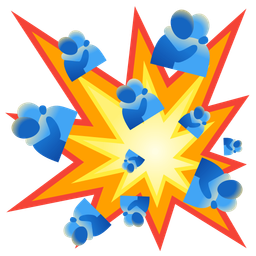 collision and people hugging