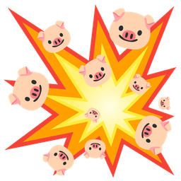 collision and pig face