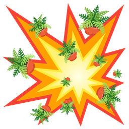 collision and potted plant