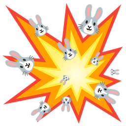 collision and rabbit face