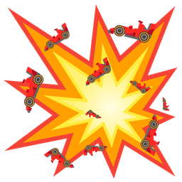 collision and racing car