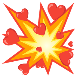 collision and red heart