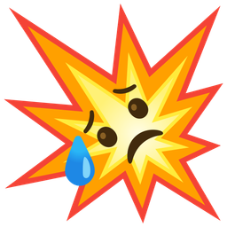 collision and sad but relieved face