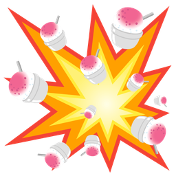 collision and shaved ice