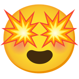 Collision and Smiling face with heart-eyes