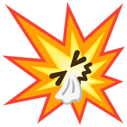 collision and sneezing face