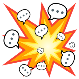 collision and speech balloon