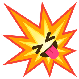 Collision and Squinting face with tongue