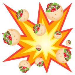 collision and stuffed flatbread