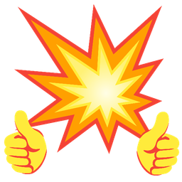 collision and thumbs up