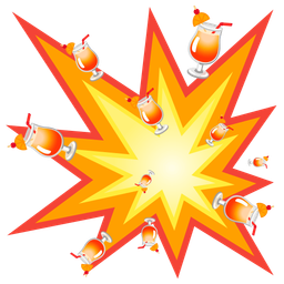 collision and tropical drink