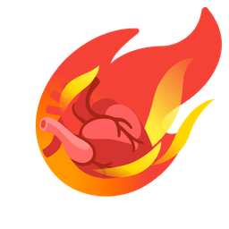 comet and anatomical heart